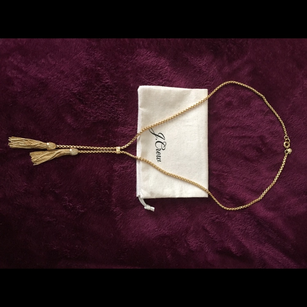 J. Crew Gold Tassel Necklace